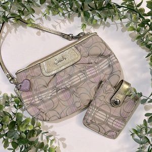 Coach Clutch and Cardholder Set